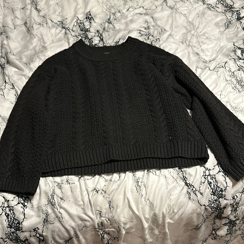 Black Cable Knit Sweater